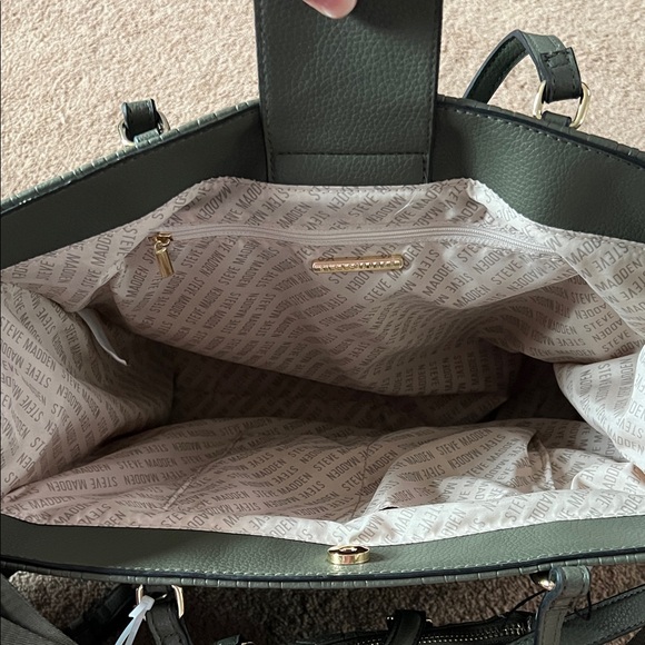 Steve Madden Blivia Maddi Olive Handbag with 2 Small Matching Bags - Picture 9 of 13